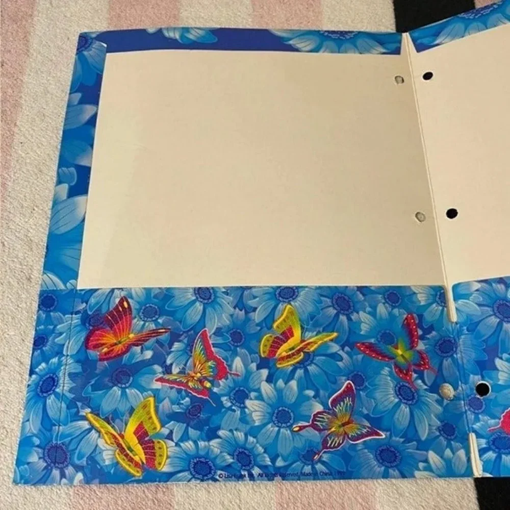 Vintage Lisa Frank Butterflies Flowers Fantastic Fashions Groovy Folder